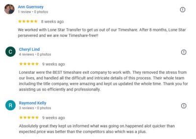 Lonestar Timeshare Reviews