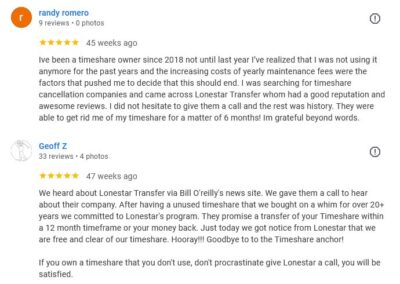 Lonestar Timeshare Reviews